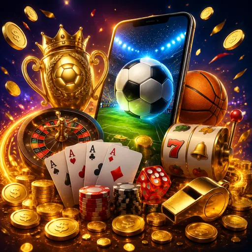 Estádio de futebol com painel de odds sobreposto mostrando apostas esportivas